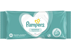 Pampers Sensitive wilgotne chusteczki, 52 szt.