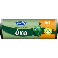 Swirl Eko worki na odpady, 68 × 73 cm, 27 µ, 60 l, 8 sztuk