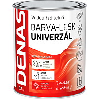 DENAS UNIVERZÁL-LESK farba nawierzchniowa do drewna, metalu i betonu, 0100 biała, 700 g