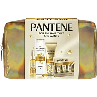 Pantene Gold zestaw prezentowy szampon + odżywka + olejek do włosów + ampułki