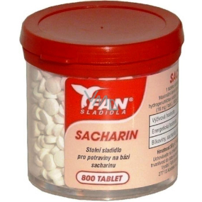 Fan Sacharin Sztuczny słodzik 800 tabletek w puszce 50 g