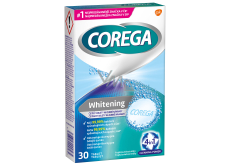 Corega Tabs Whitening tabletki czyszczące do protez zębowych 30 sztuk