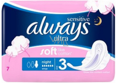 Always Sensitive Ultra Night wkładki higieniczne z skrzydełkami 7 sztuk