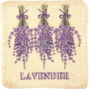 Bohemia Gifts Lavendula zawieszona malowana dekoracyjna płytka 10 x 10 cm