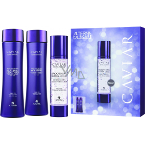 Alterna Caviar Replenishing Moisture kaviárový šampon na vlasy 250 ml + kondicionér 250 ml + hydratační gel proti krepatění 100 ml, kosmetická sada pro suché a poškozené vlasy