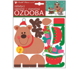 Ozdoba papierowa składana wigilijna renifer 23 x 19 cm