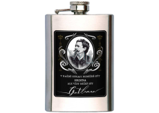 Bohemia Gifts Gentleman stalowa butelka na alkohol 200 ml