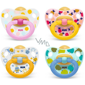 Nuk Classic Happy Kids latexové šidítko 18-36 měsíců 1 kus v balení, různé barvy