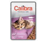 Calibra Premium Losos v omáčce kompletní krmivo lahodné chuti v kapsičce pro koťata kapsa 100 g