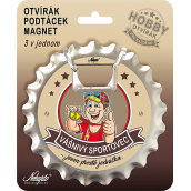 Nekupto Hobby 3v1 otwieracz, podkładka, magnes Zapalony sportowiec 10 cm