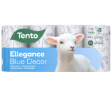 Ten Ellegance Blue Decor delikatny papier toaletowy 156 arkuszy 3 warstwy 8 sztuk