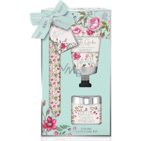 Baylis & Harding Královská zahrada sůl do koupele 70 g + krém na ruce a nehty 50 ml + pilník na nehty, kosmetická sada