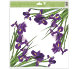 Folia okienna bez kleju narożna Irys z brokatem 30 x 33,5 cm