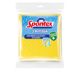 Spontex 3 Antibak gąbczasta ściereczka antybakteryjna żółta 18,5 x 20,5 cm 3 sztuki