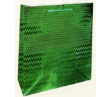 Nekupto Dárková papírová taška hologram standart 23 x 18 x 10 cm Zelená THM
