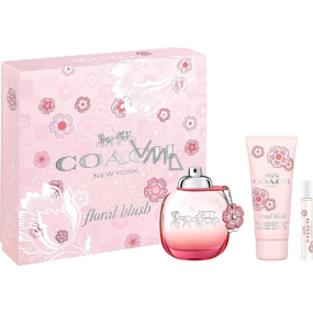 Coach Floral Blush parfémovaná voda pro ženy 90 ml + parfémovaná voda 7,5 ml + tělové mléko 100 ml, dárková sada