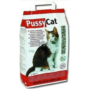 Pussy cat přírodní minerální podestýlka pro kočky a ostatní domácí zvířata 5 kg taška