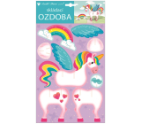Ozdoba papierowa składana jednorożec 21 x 36,5 cm