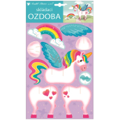Ozdoba papierowa składana jednorożec 21 x 36,5 cm