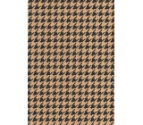 Ditipo Papier do pakowania prezentów 70 x 200 cm KRAFT czarne ornamenty