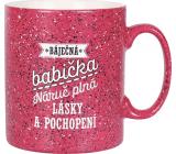 Albi Kameninowy kubek Babcia malinowy 570 ml
