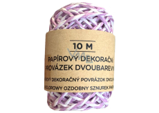 Albi Dekorační provázek dvoubarevný Fioletowo-biały 10 m
