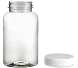Lahvička průhledná plastová, s uzávěrem 100 ml