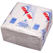 Séria 100 Białe serwetki papierowe 1 warstwowe 33 x 33 cm 100 sztuk