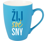 Albi Sametowy kubek Żyj swoje sny tyrkysowy 300 ml