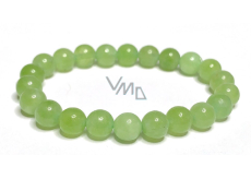 Olivin / Peridot elastyczny bransoletka naturalny kamień, kulka 8 mm / 16 - 17 cm, kamień chroniący ludzką aurę