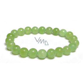 Olivin / Peridot elastyczny bransoletka naturalny kamień, kulka 8 mm / 16 - 17 cm, kamień chroniący ludzką aurę