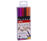 Apli Brush Marker marker do akwareli z dwoma końcówkami 12 sztuk, zestaw