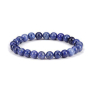 Dumortierit elastyczny naturalny kamień, kulka 8 mm / 16 - 17 cm, młodzież w sercu