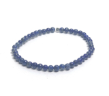 Bransoletka Lapis Lazuli elastyczna naturalny kamień, kuleczka 4 mm / 16 - 17 cm, kamień harmonii