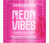 Dermacol Neon Vibes rozjaśniająca maska peel-off z ekstraktem z granatu 8 ml