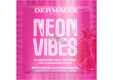 Dermacol Neon Vibes rozjaśniająca maska peel-off z ekstraktem z granatu 8 ml