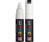 Posca Uniwersalny akrylowy marker z szerokim, zwężającym się końcówką 8 mm Biała PC-8K