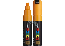 Posca Uniwersalny akrylowy pisak o szerokim, zaokrąglonym grocie 8 mm Jasny pomarańczowy (pomarańczowy) PC-8K
