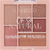 Sunkissed Oh So Natural Face Palette paletka cieni do oczu 4 x 0,9 g + rozświetlacz 1,3 g + róż 1,3 g + bronzer 1,7 g