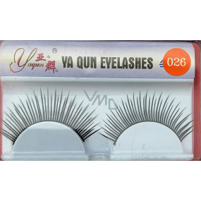 EyelaShes Umělé řasy s lepidlem 026 Černé 1 pár