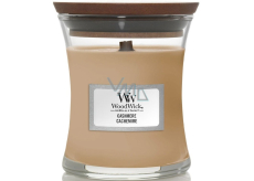 WoodWick Cashmere - Kašmír vonná svíčka s dřevěným knotem a víčkem sklo malá 85 g