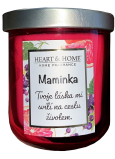 Heart & Home Świeca zapachowa z grejpfrutem i czarnym bzem z napisem Mama 110 g