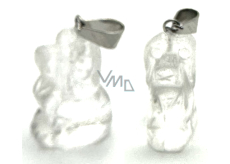 Kryształ Pes przywieszek naturalny kamień, ręcznie szlifowana figurka 1,8 x 2,5 x 8 mm, kamień kamieni