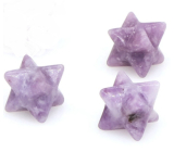 Lepidolit merkaba hmatka z kamienia naturalnego 13 mm, amulet sportowców