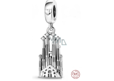 Charm Srebrna 925 Barcelona La Sagrada Familia, zawieszka na bransoletkę podróżniczą