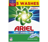 Ariel Fast Dissolving Mountain Spring proszek do prania dla czystych i pachnących ubrań bez plam 5 dawek 275 g