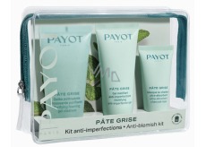 Payot Pate Grise Nettoayante żel do mycia 50 ml + Gel Matifiant Anti-imperfections żel matujący na dzień 30 ml + Charbon Masque maska ​​matująca z węglem 15 ml, zestaw kosmetyczny do skóry mieszanej i tłustej