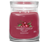 Yankee Candle Black Cherry - Dojrzałe wiśnie - Świeca zapachowa Signature średni szklany 2 knoty 368 g