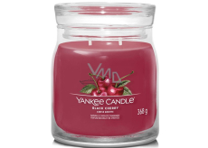 Yankee Candle Black Cherry - Dojrzałe wiśnie - Świeca zapachowa Signature średni szklany 2 knoty 368 g