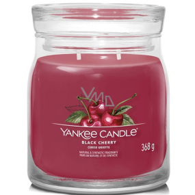 Yankee Candle Black Cherry - Dojrzałe wiśnie - Świeca zapachowa Signature średni szklany 2 knoty 368 g